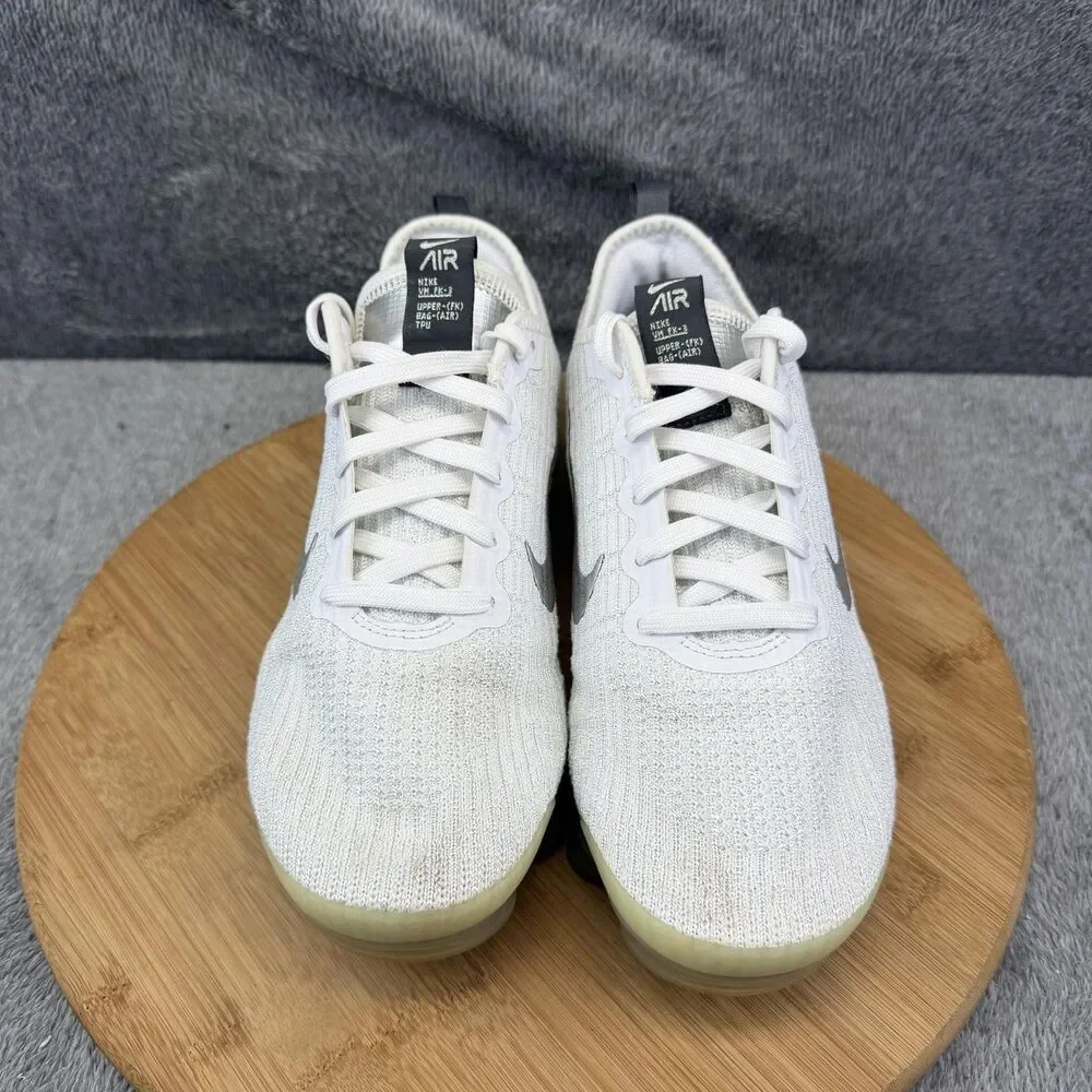 Nike Air VaporMax Shoes Boys Size 7Y White Knit Running Sneakers BQ5238-101